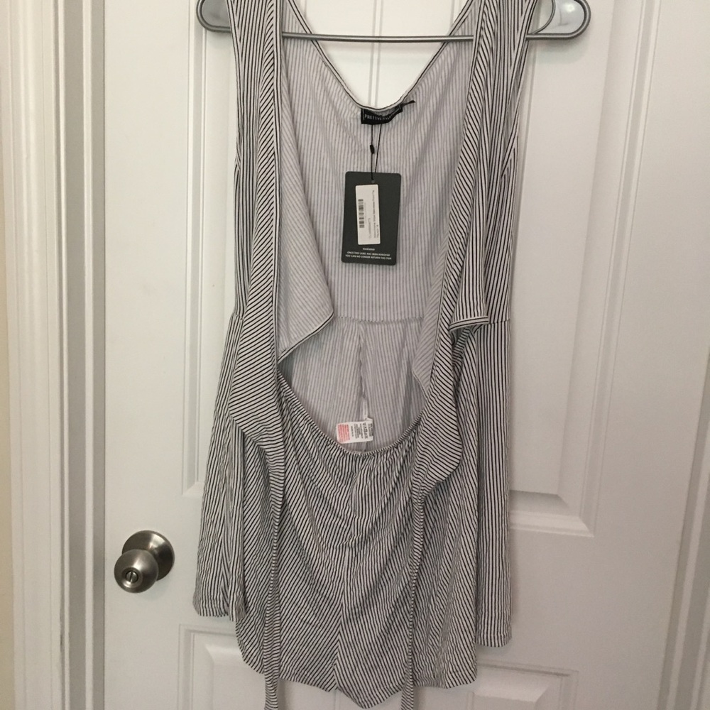 Pretty Little Thing Striped Romper - Picture 2 of 3